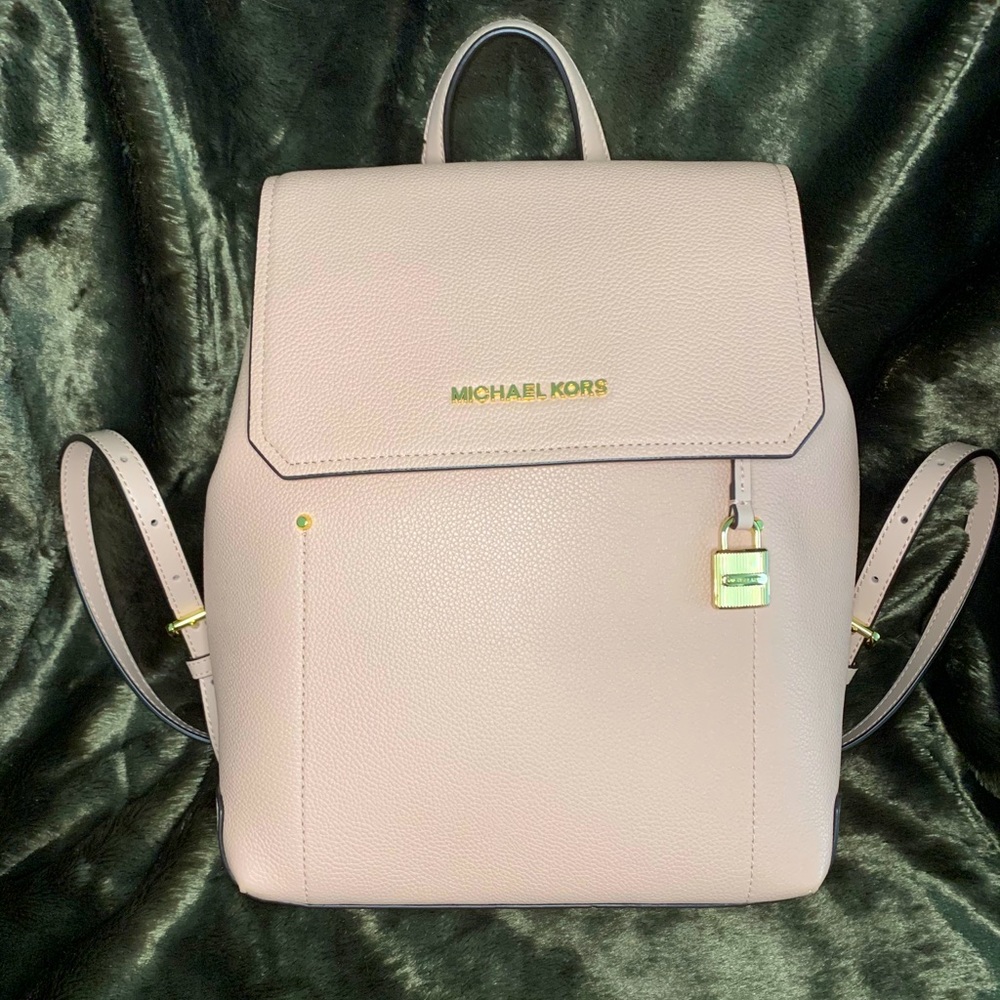 MICHAEL KORS Leather Backpack (Pink)